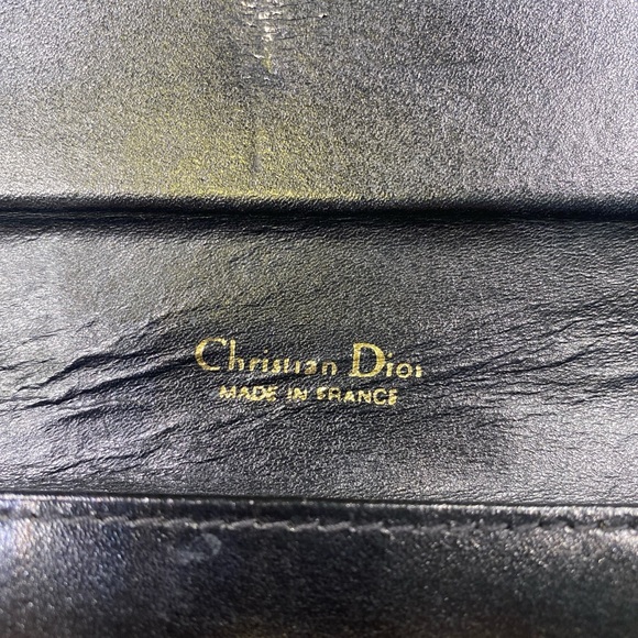 Christian Dior Black Leather Crossbody Bag 
Gold Hardware Clutch /Purse - Picture 6 of 15